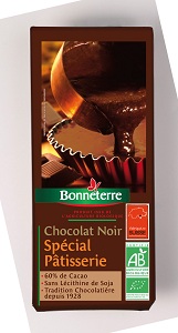 Chocolat noir 60 cacao spécial pâtisserie 200g BONNETERRE Boutique