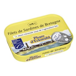 Filets de sardines à la sauce citronnée bio 100g PHARE D'ECKMÜHL